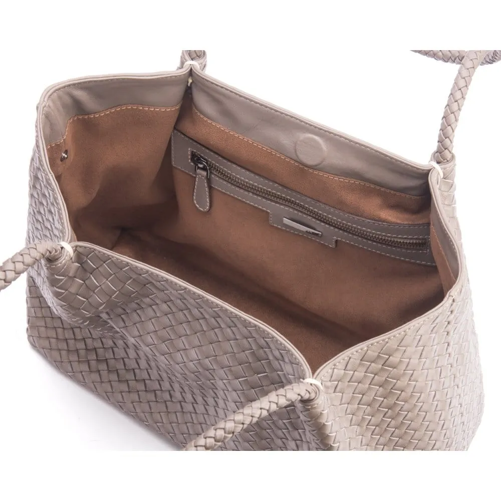 Cassidy Woven Slouchy Bag - Taupe