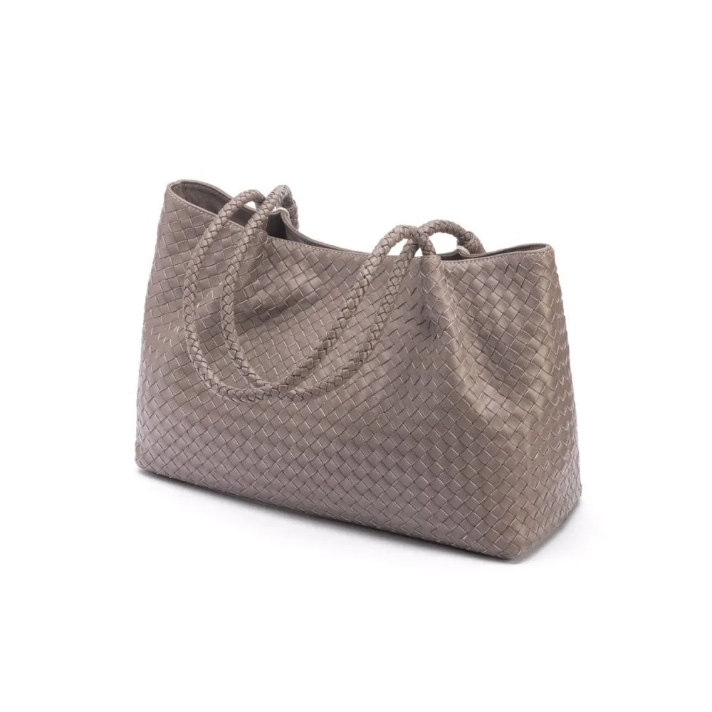 Cassidy Woven Slouchy Bag - Taupe