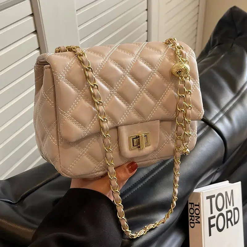 Chain Strap Quilted Crossbody Bag