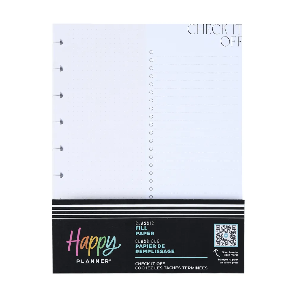 Check It Off - Dot Grid   Checklist Classic Filler Paper - 40 Sheets