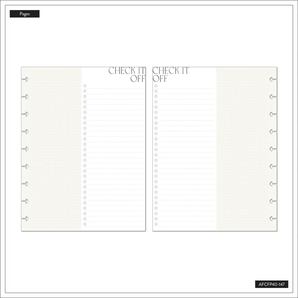Check It Off - Dot Grid   Checklist Classic Filler Paper - 40 Sheets
