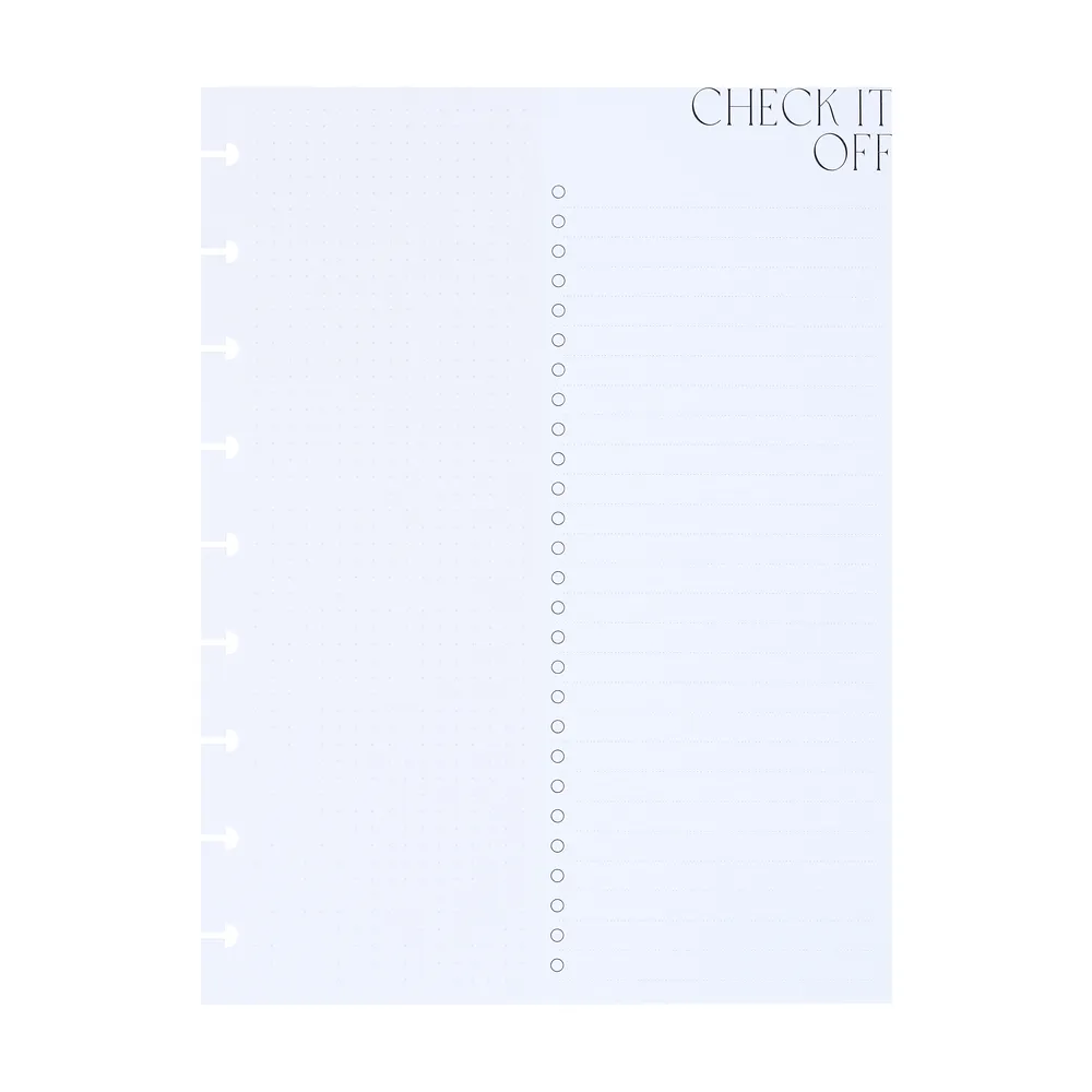 Check It Off - Dot Grid   Checklist Classic Filler Paper - 40 Sheets