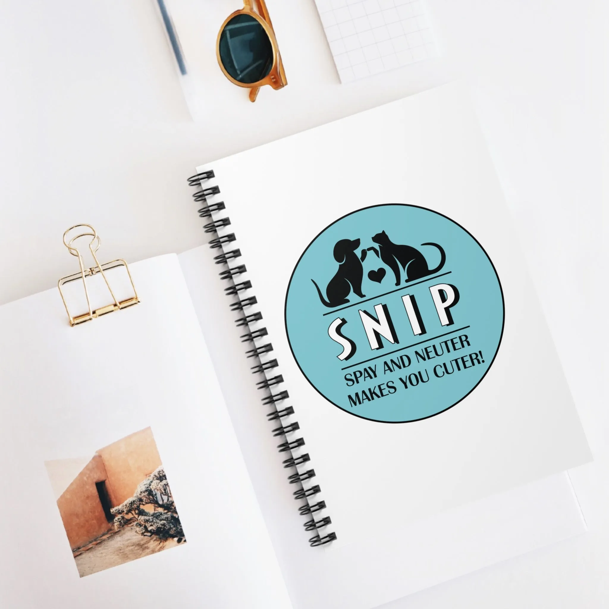 Circle SNIP BUS - Spiral Notebook - Ruled Line