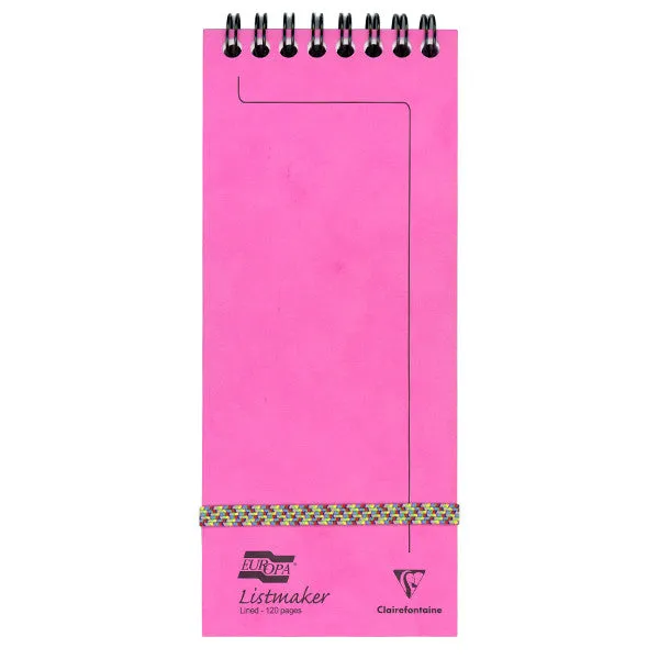 Clairefontaine Europa Listmaker Wirebound Notepad (180x76)
