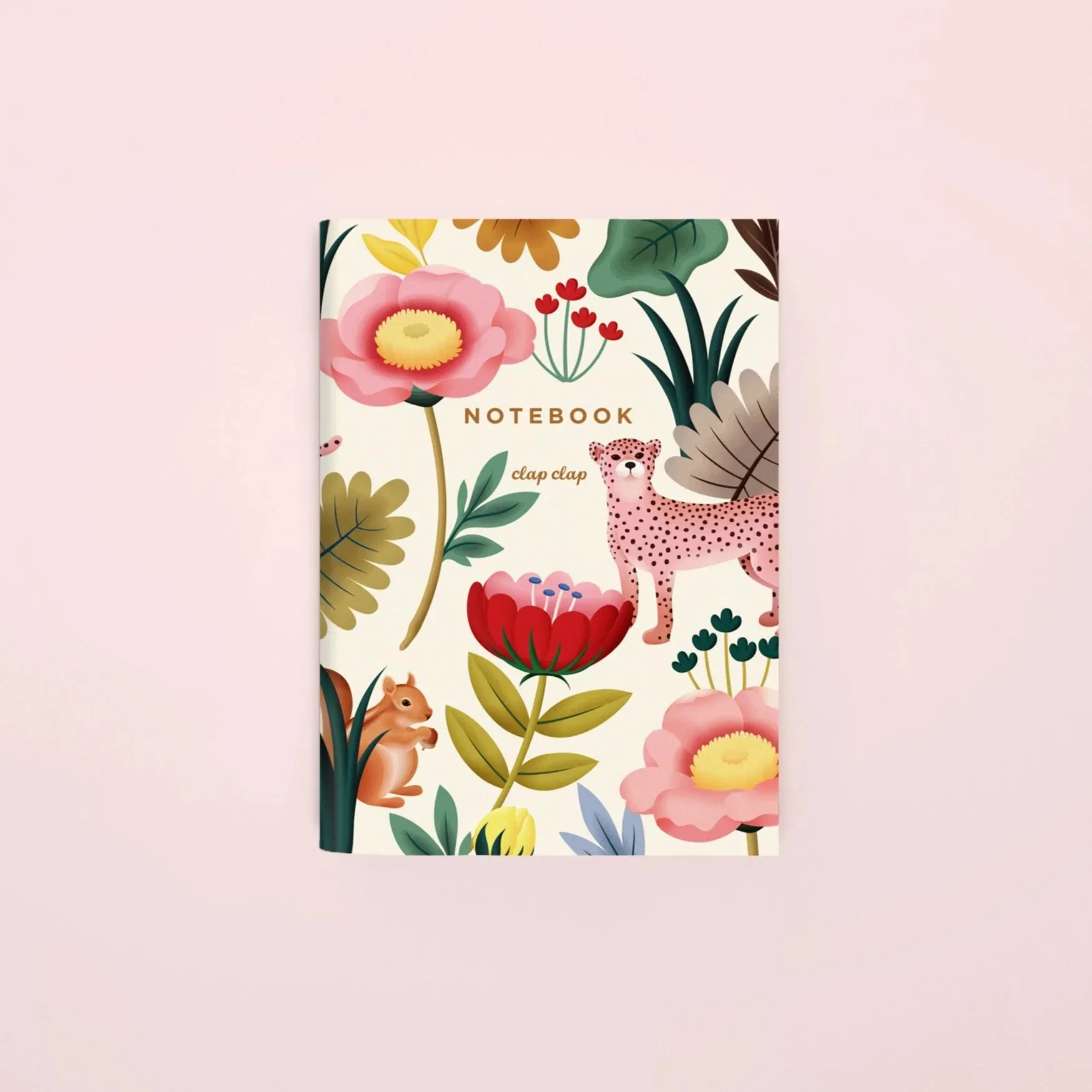 Clap Clap Animal Kingdom Pocket Notebook in Cream - Blank