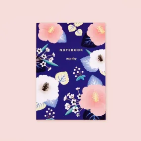 Clap Clap Hibiscus Notebook in  Blue - Lined