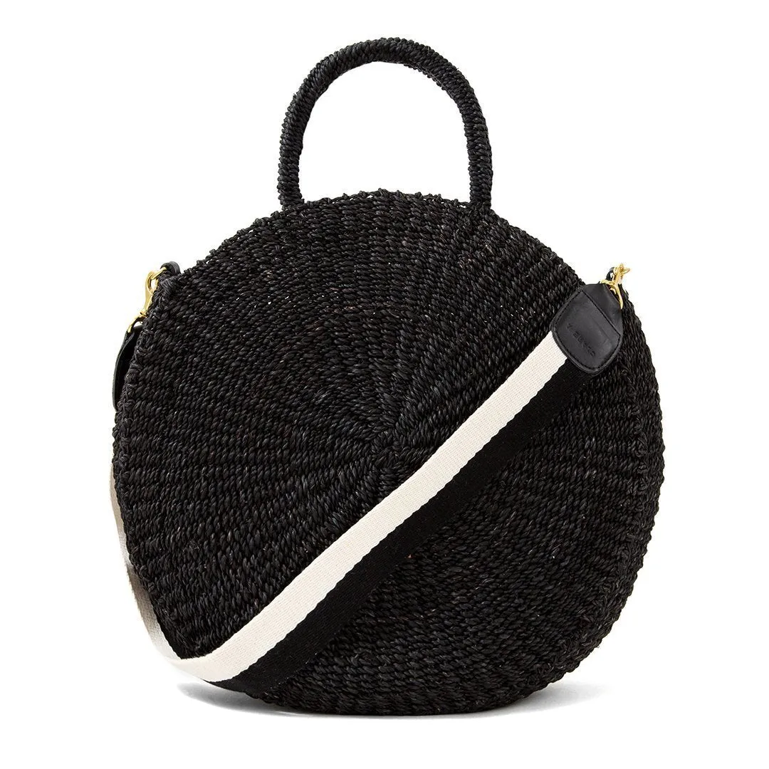 Clare V. - Shoulder Strap in Black & White Cotton Webbing