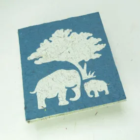 Classic Elephant POOPOOPAPER - Mom & Baby - Blue - Eco-friendly Journal
