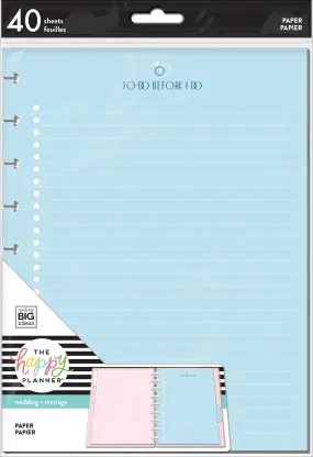 Classic Filler Paper - Wedding To Do