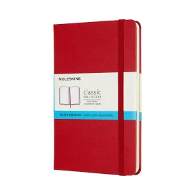Classic Notebook, Hard Cover, Large, Dotted, Scarlet Red