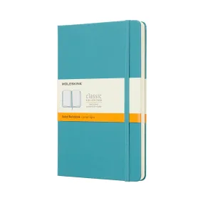 Classic Notebook, Hard Cover, Large, Lined, Reef Blue
