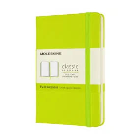 Classic Notebook, Hard Cover, Pocket, Blank, Lemon Green
