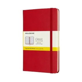 Classic Notebook, Hard Cover, Pocket, Grid, Scarlet Red