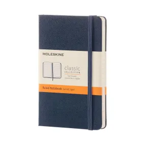 Classic Notebook, Hard Cover, Pocket, Lined, Sapphire Blue