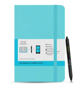 Classic Reef-Blue Reusable Smart Notebook : Sustainable Note-Taking Solution 📓💚