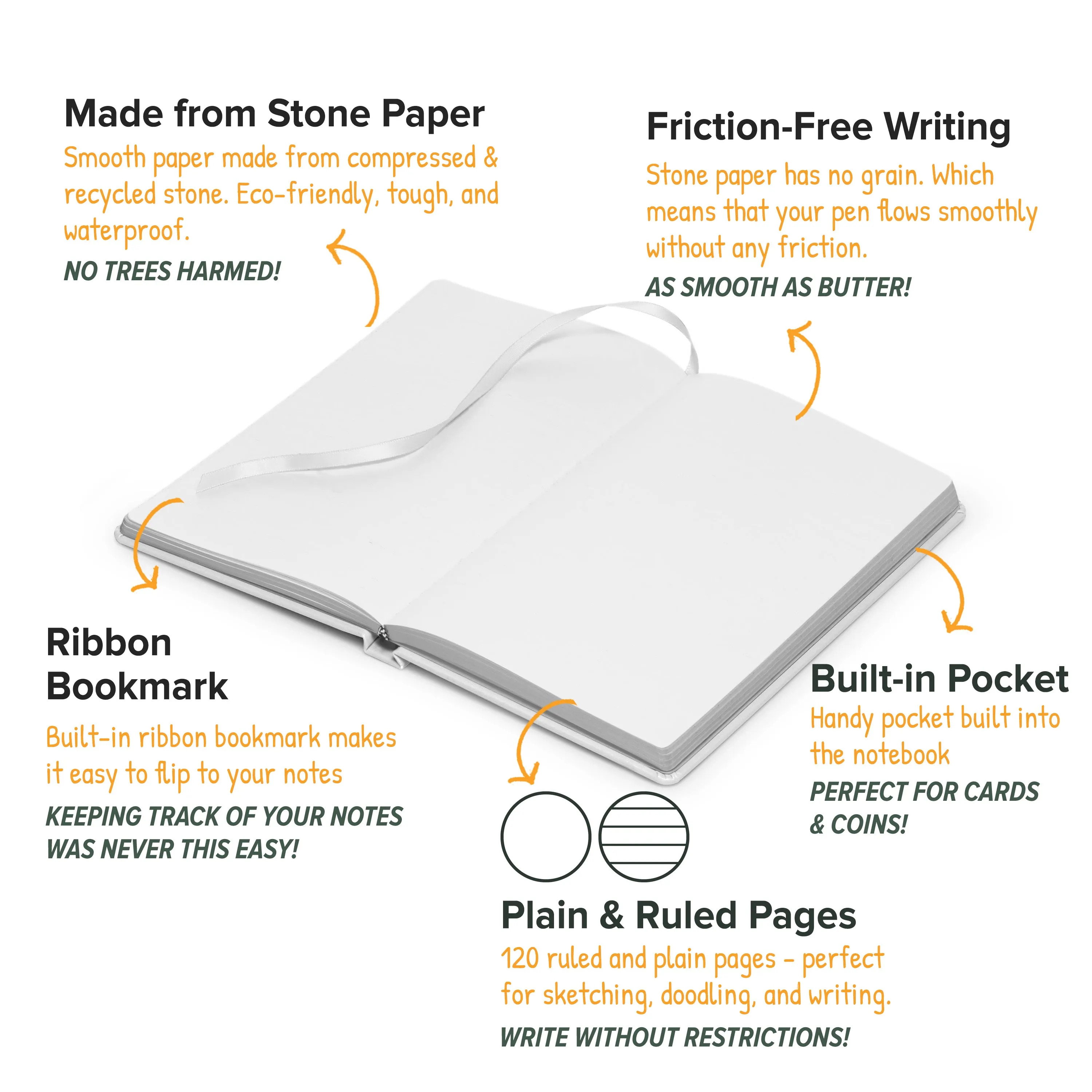Classic White Reusable Smart Notebook : Sustainable Note-Taking Solution 📓💚