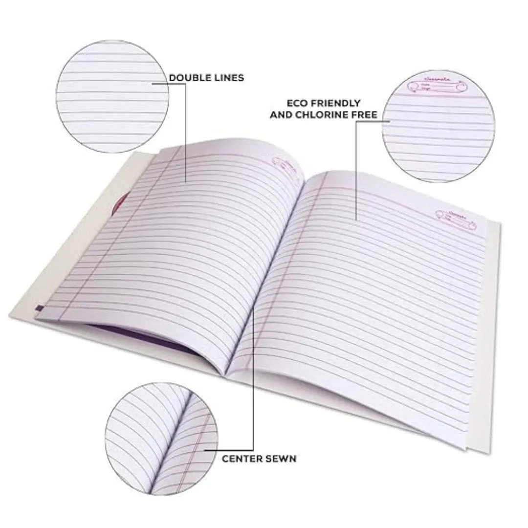 Classmate Double Lines Notebook (172 Pages)- 24 x 18 cm