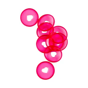 Clear Hot Pink - Medium Plastic Disc Set