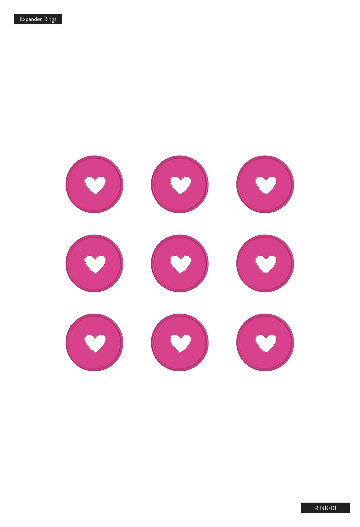 Clear Hot Pink - Medium Plastic Disc Set