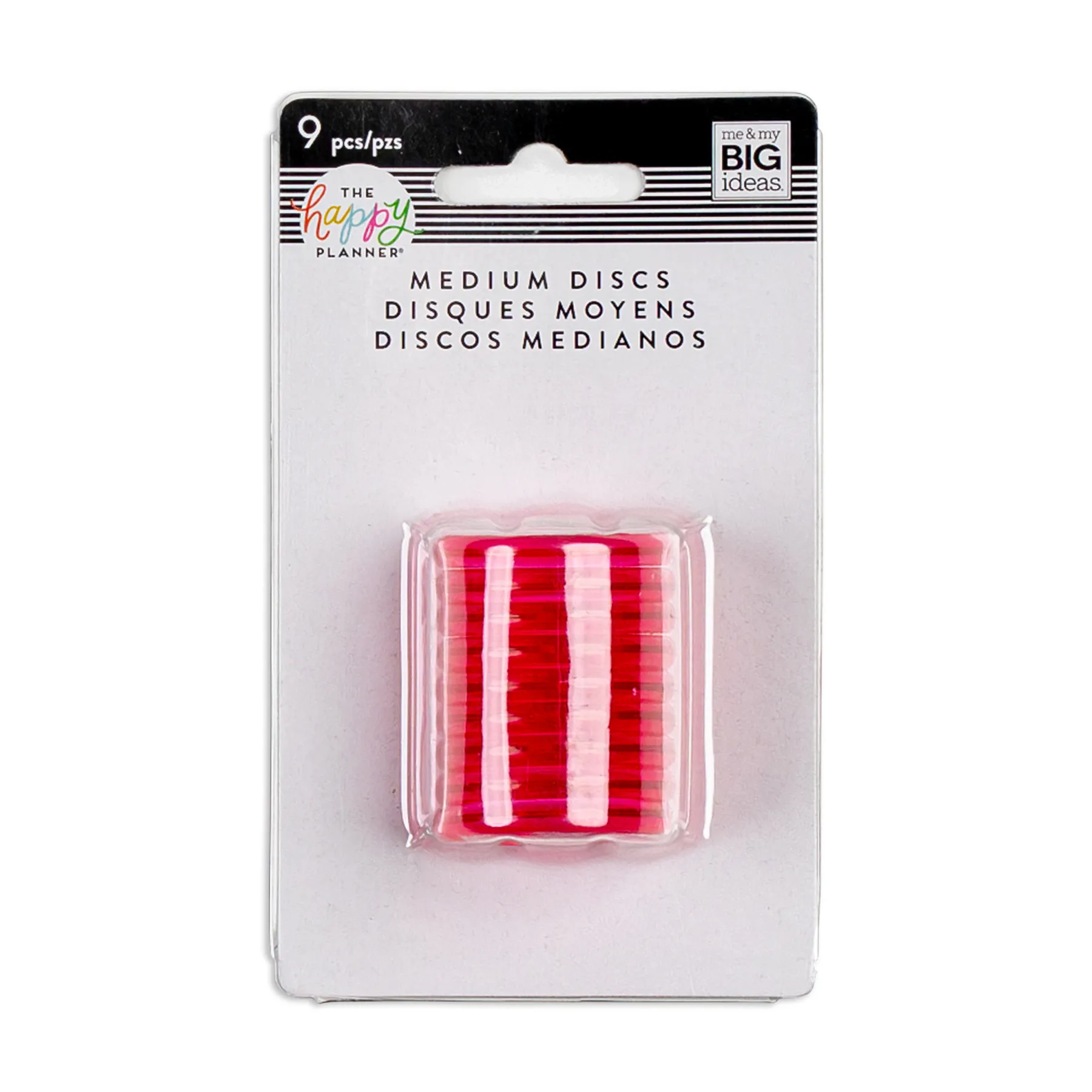 Clear Hot Pink - Medium Plastic Disc Set