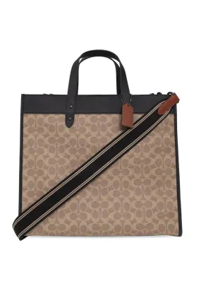 Coach Field Monogram Pattern Tote Bag