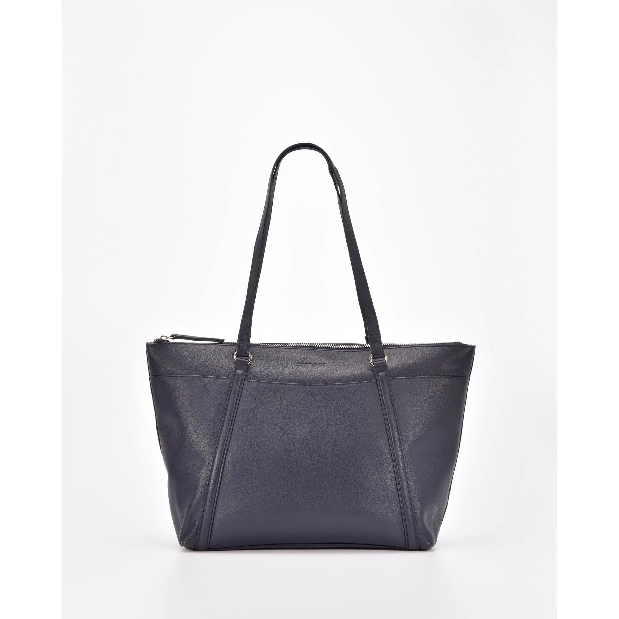 COBB & CO Montrose RFID Protective Leather Tote with Padded Sleeve