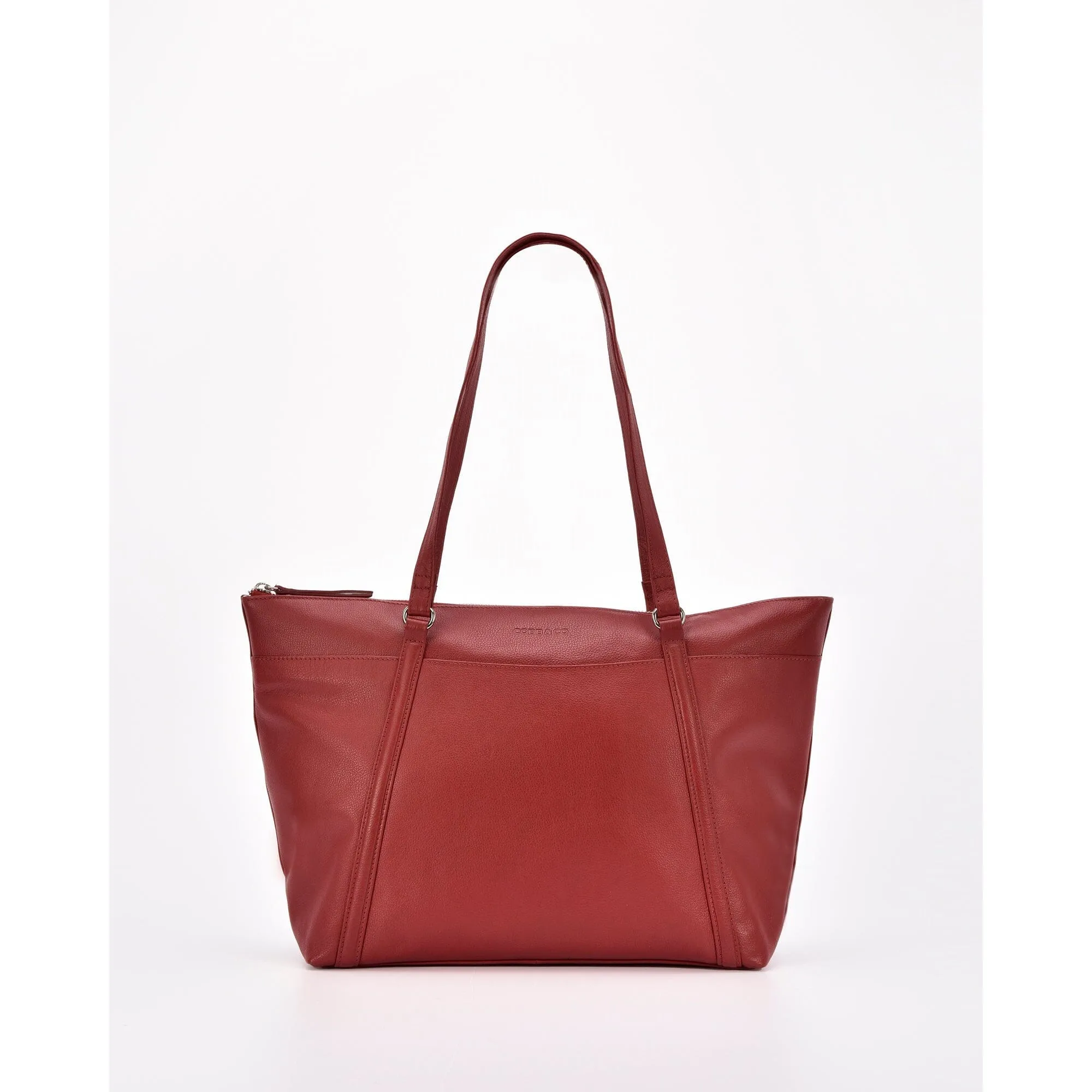 COBB & CO Montrose RFID Protective Leather Tote with Padded Sleeve