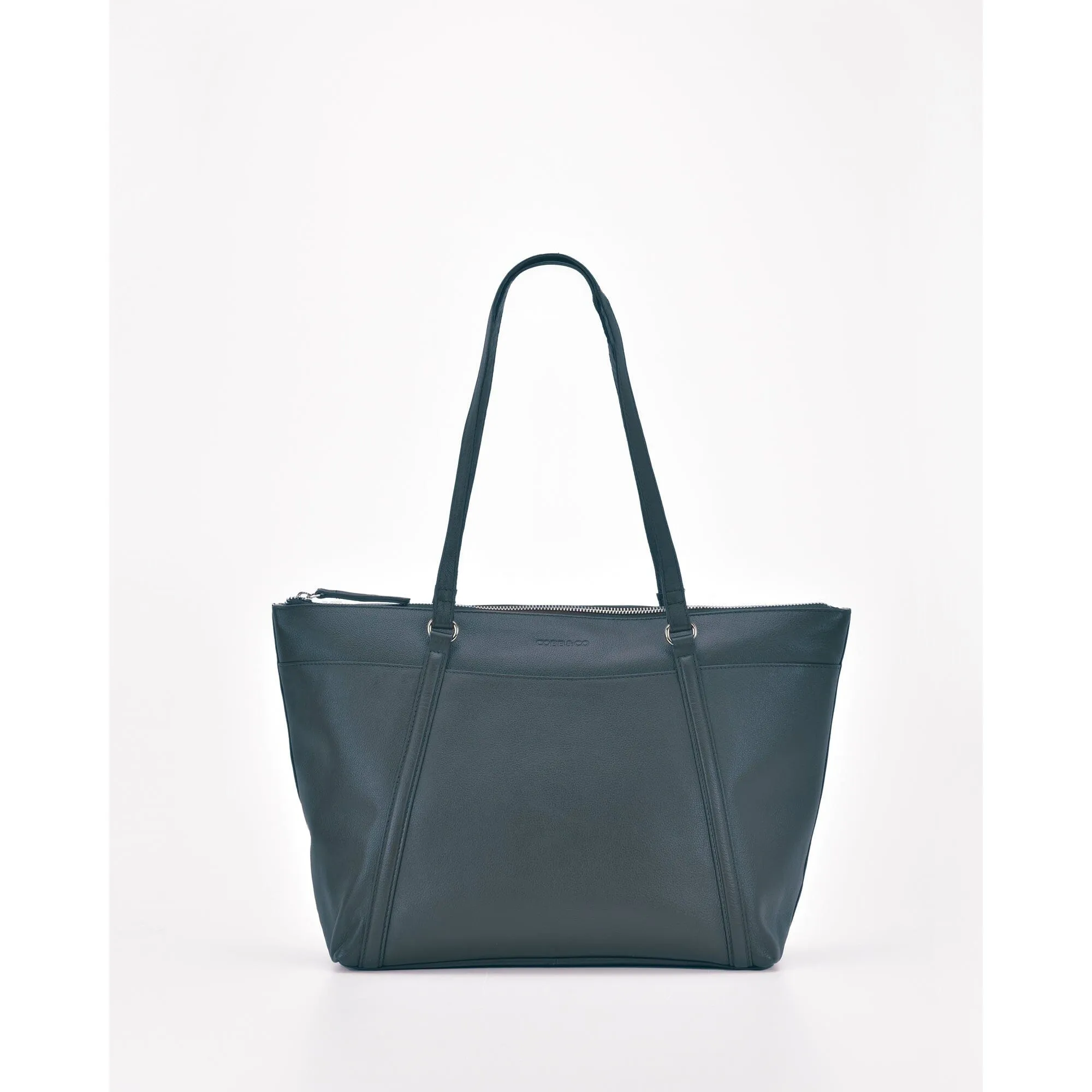 COBB & CO Montrose RFID Protective Leather Tote with Padded Sleeve