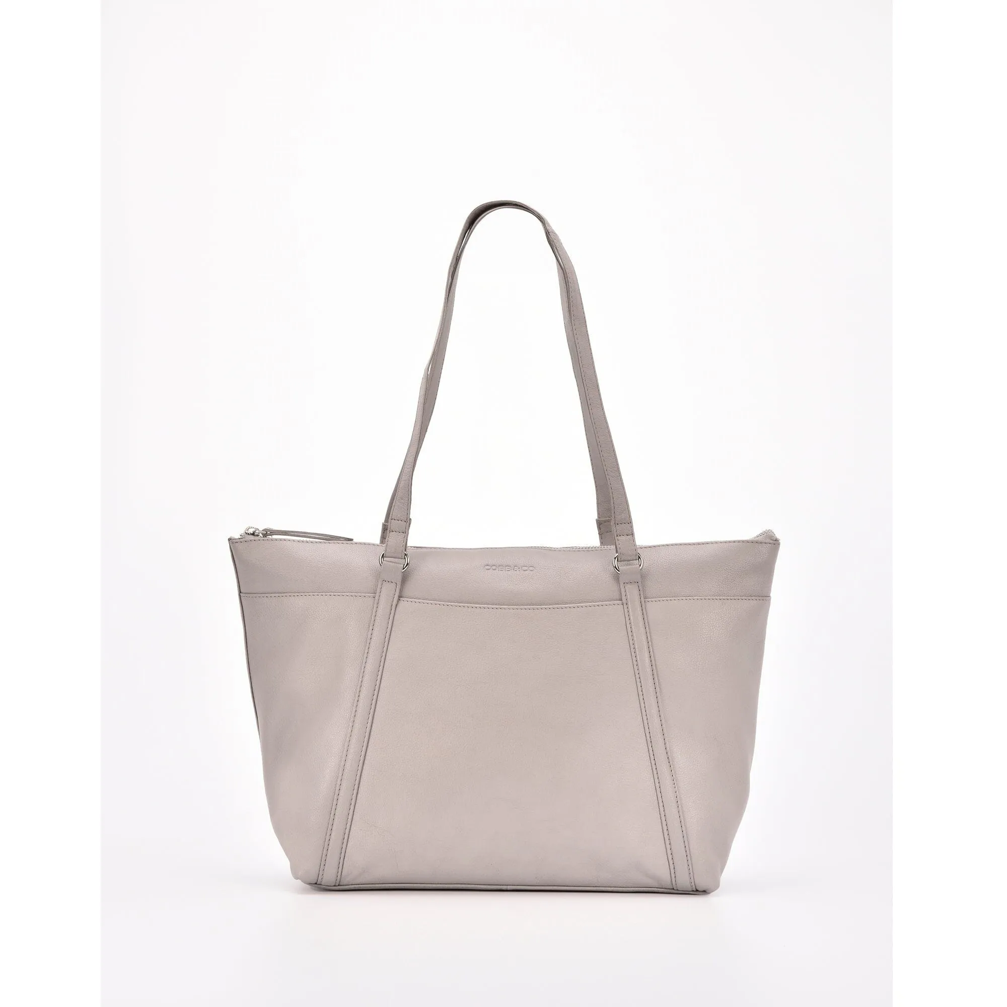 COBB & CO Montrose RFID Protective Leather Tote with Padded Sleeve