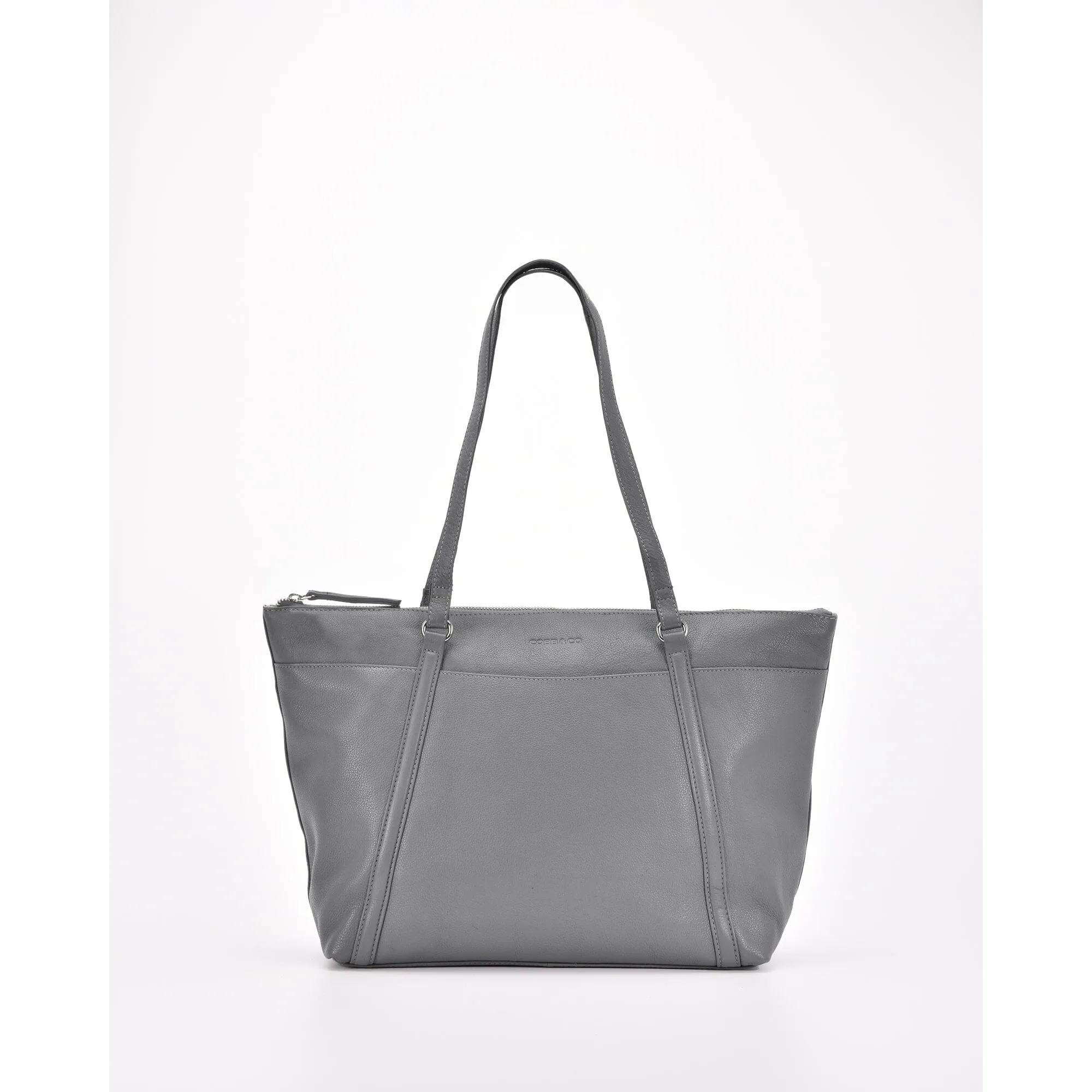 COBB & CO Montrose RFID Protective Leather Tote with Padded Sleeve