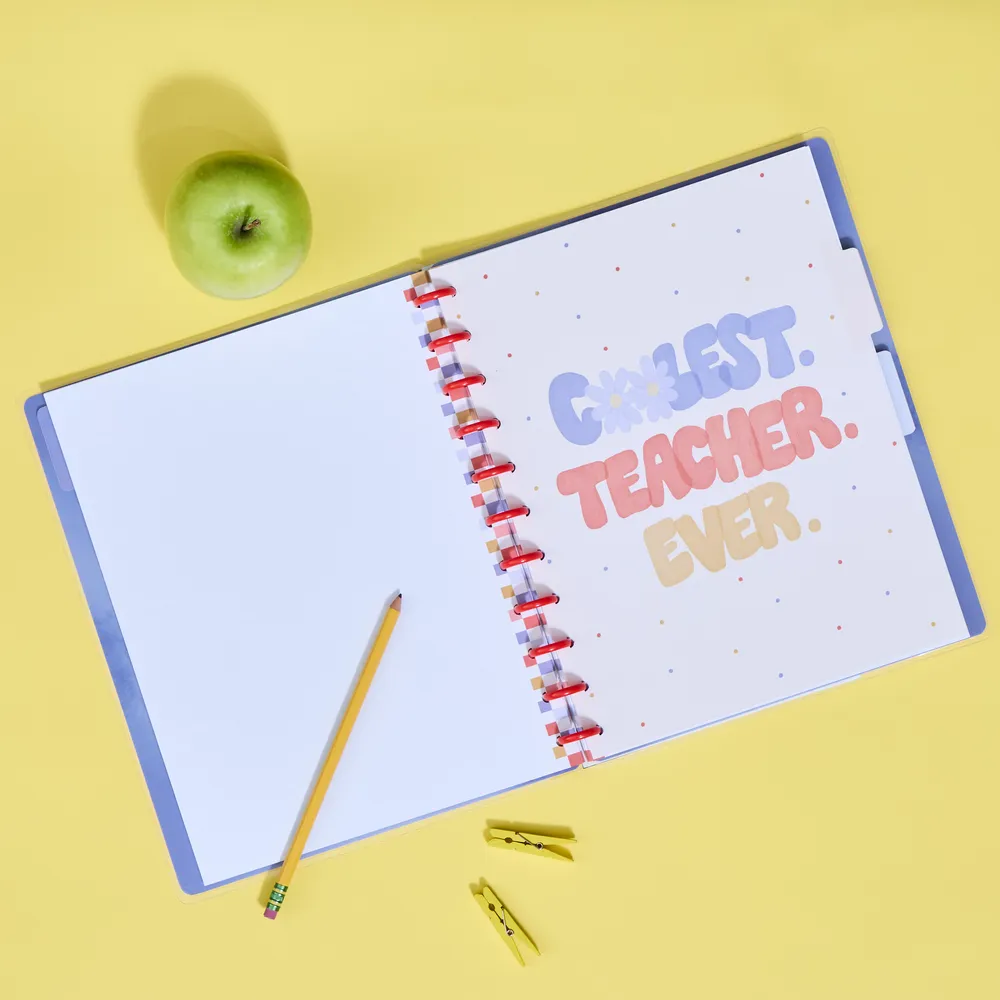 Coolest Teacher Ever - Dotted Lined Big Notebook - 60 Sheets