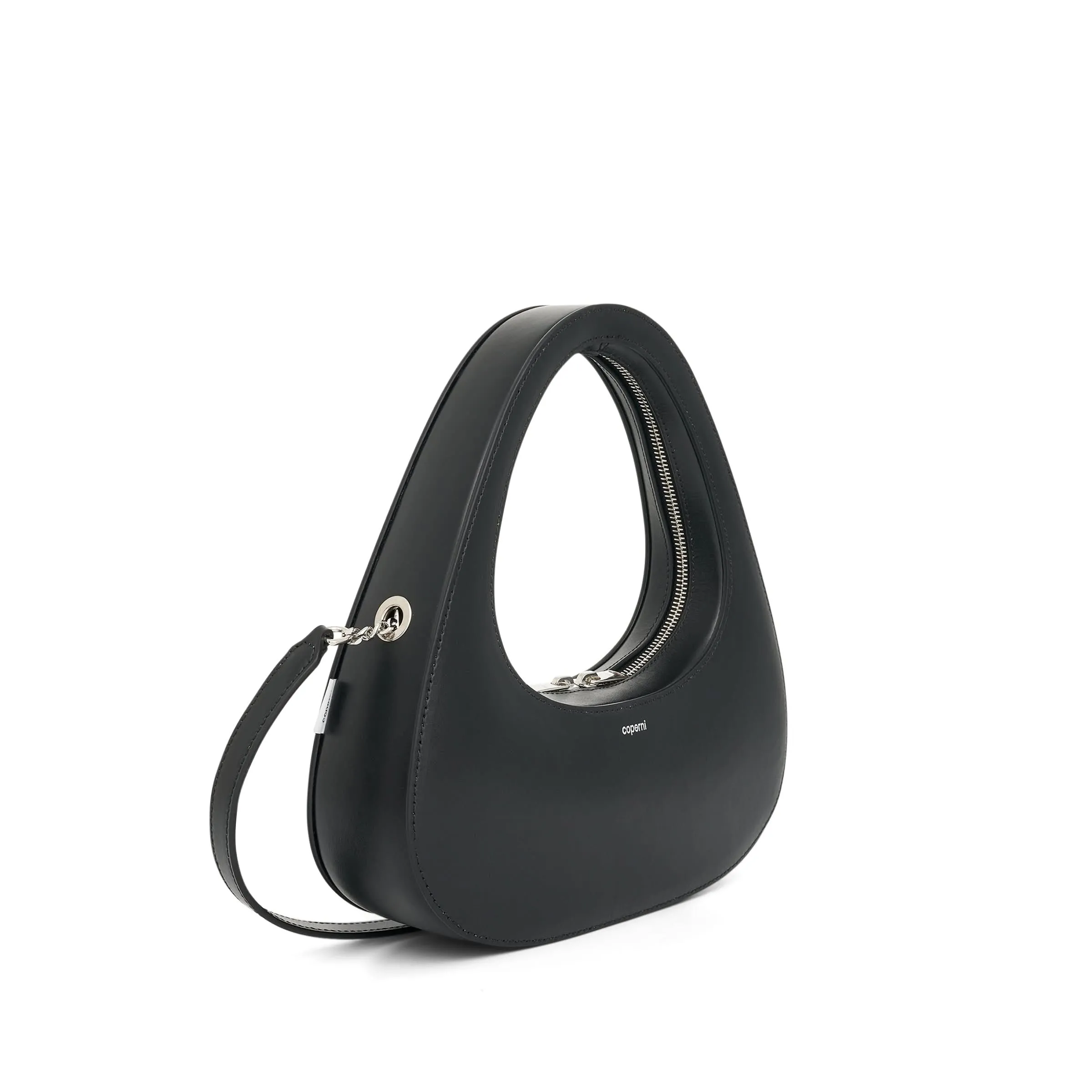 Crossbody Baguette Swipe Bag in Black