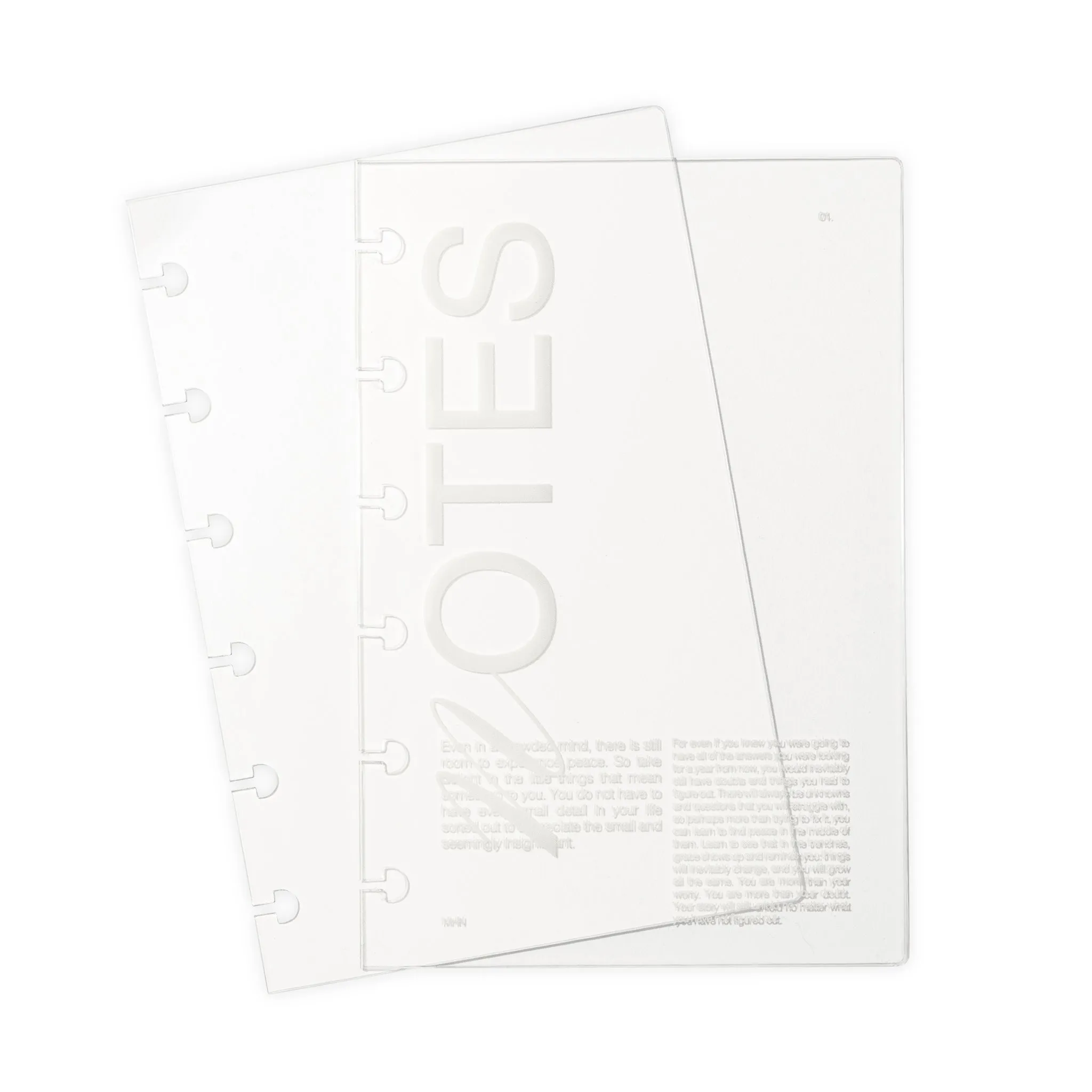 Crystal Clear Notebook Cover | Notes | CP Petite