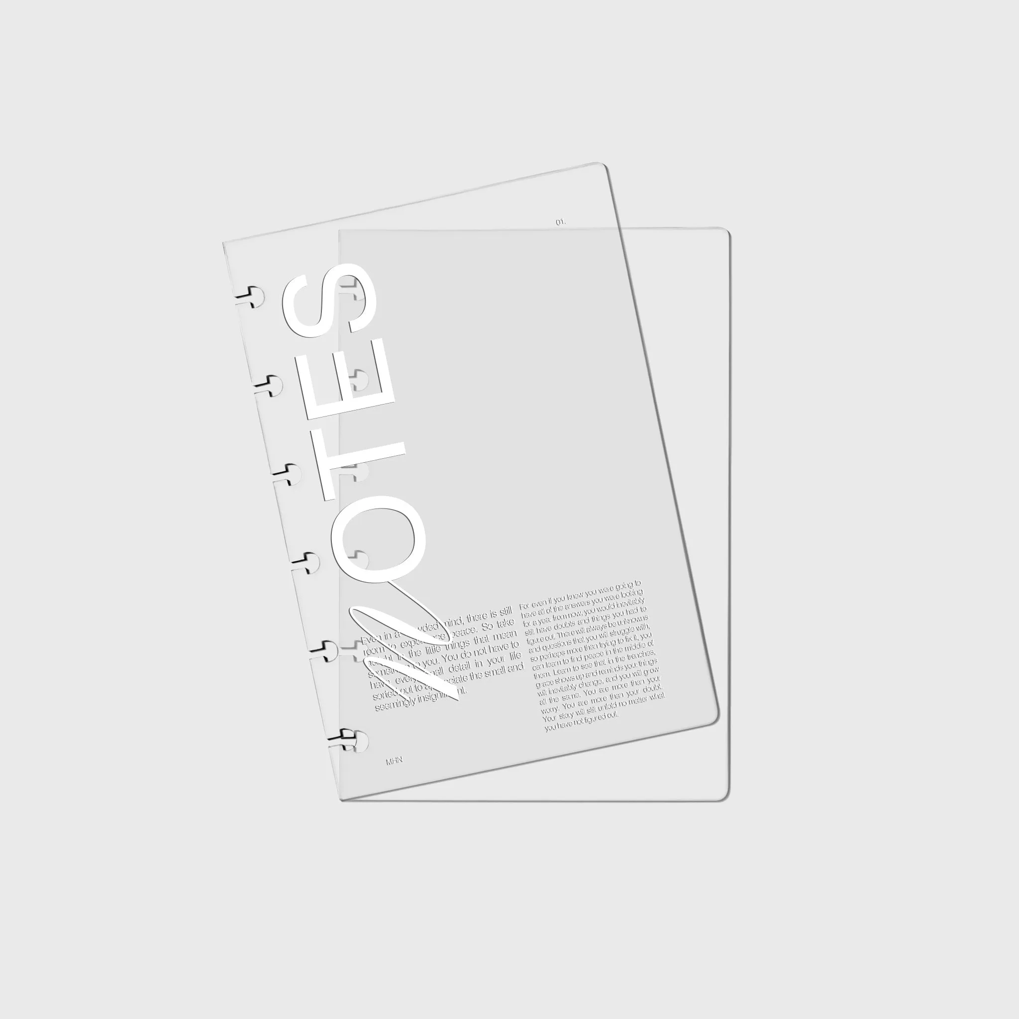 Crystal Clear Notebook Cover | Notes | CP Petite