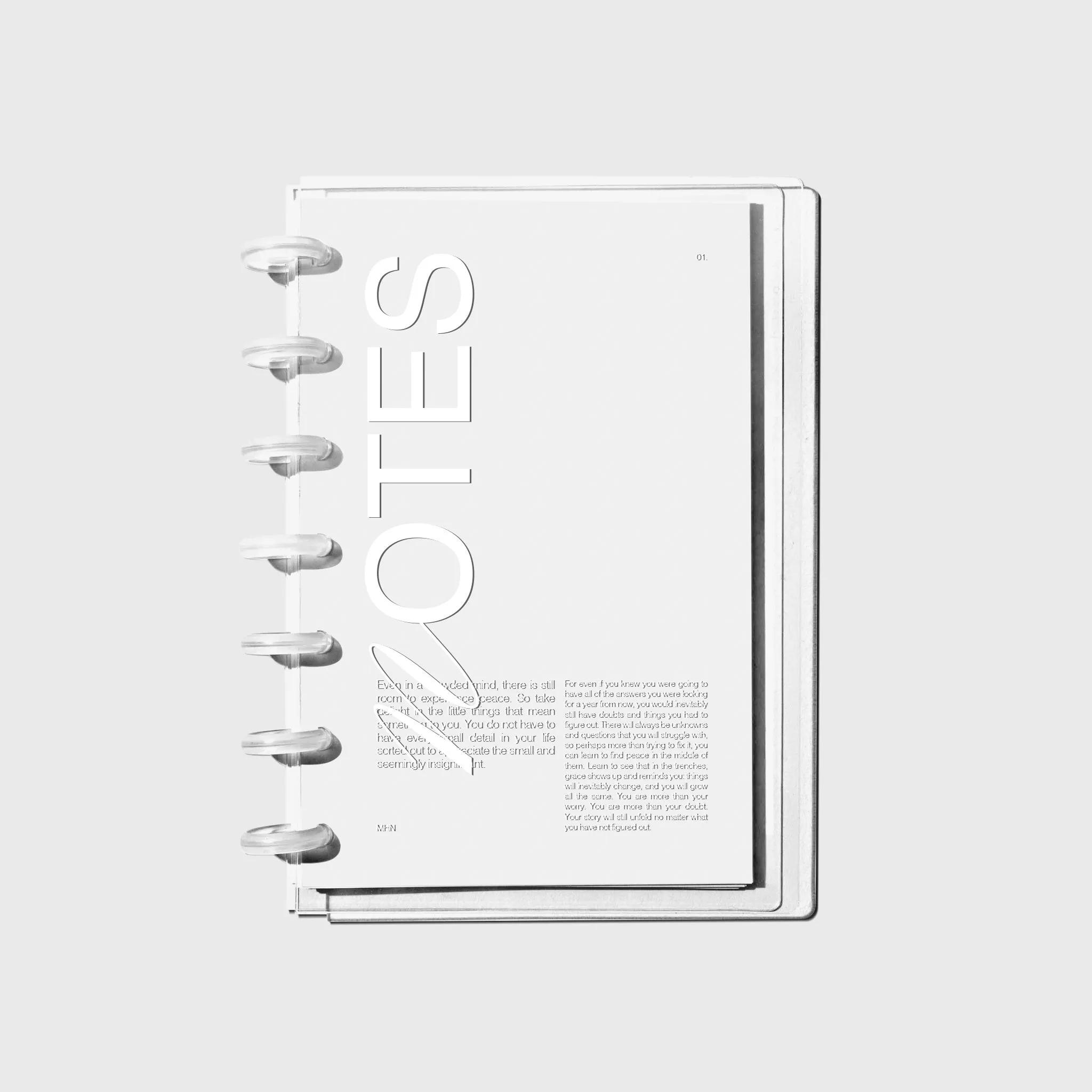 Crystal Clear Notebook Cover | Notes | HP Mini