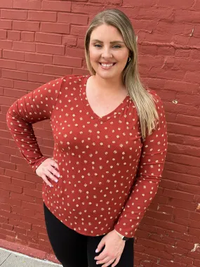 Daisy V-Neck Long Sleeve