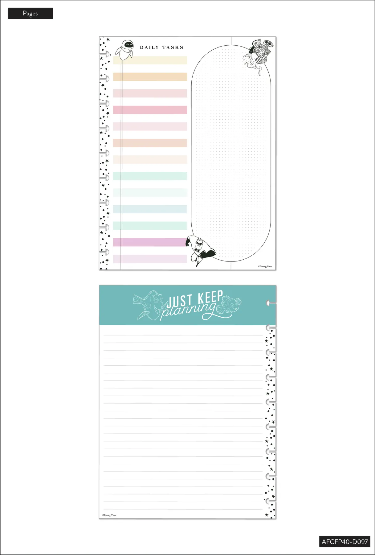 Disney© and Pixar Bright Year Classic Filler Paper - 40 Sheets