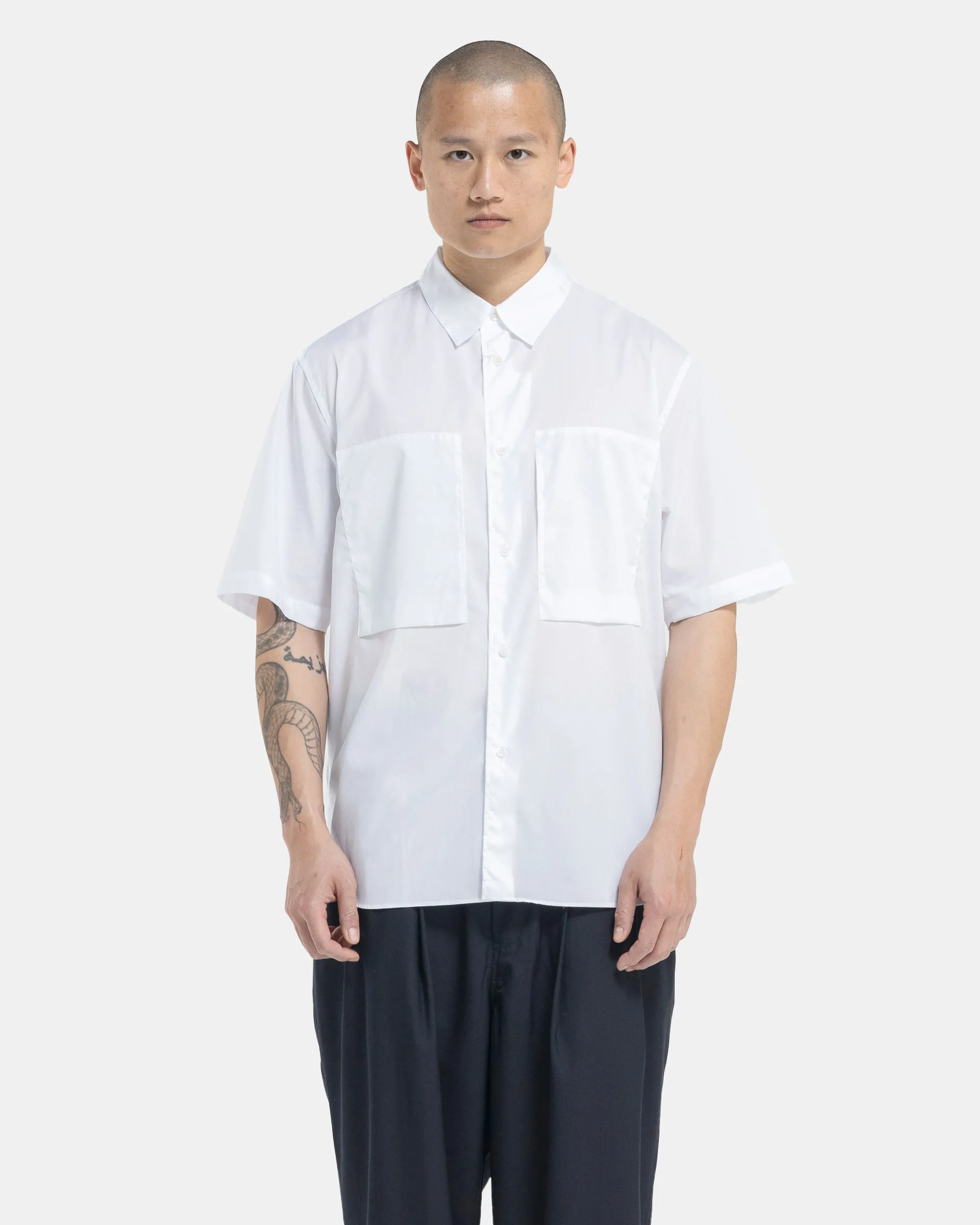Double Pocket Shirt in White