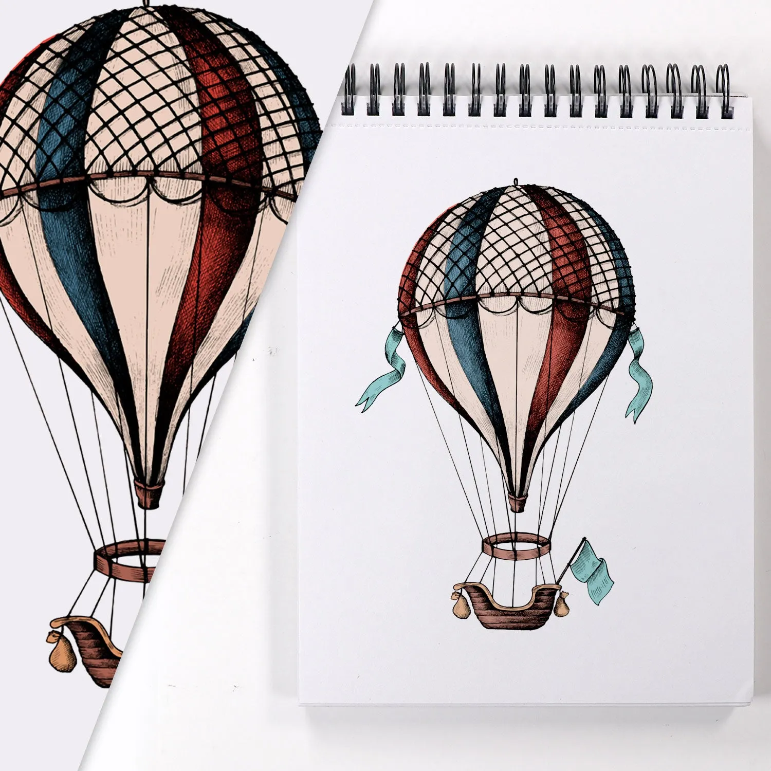 Drawing Paper Pad Set of 3 9 x 12 Inch - Each with 100 Sheets - Sketchbook for Dry Media