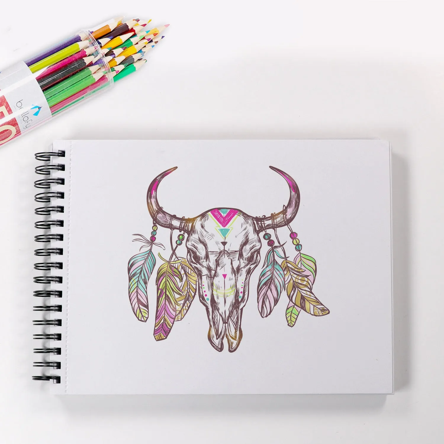 Drawing Paper Pad Set of 3 9 x 12 Inch - Each with 100 Sheets - Sketchbook for Dry Media