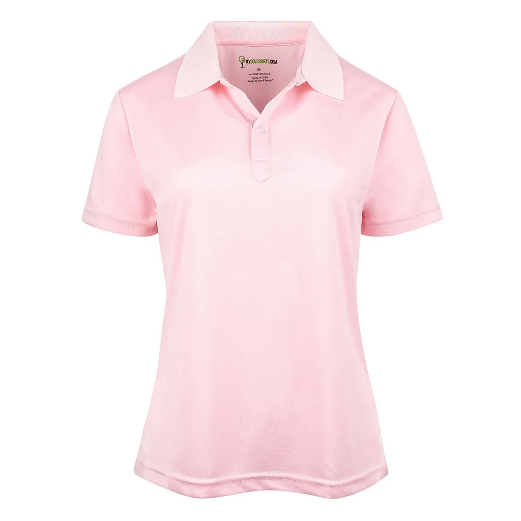 Dri-FIT Golf Shirts - Women Classic Solid Pink - Slim French Cut 6653