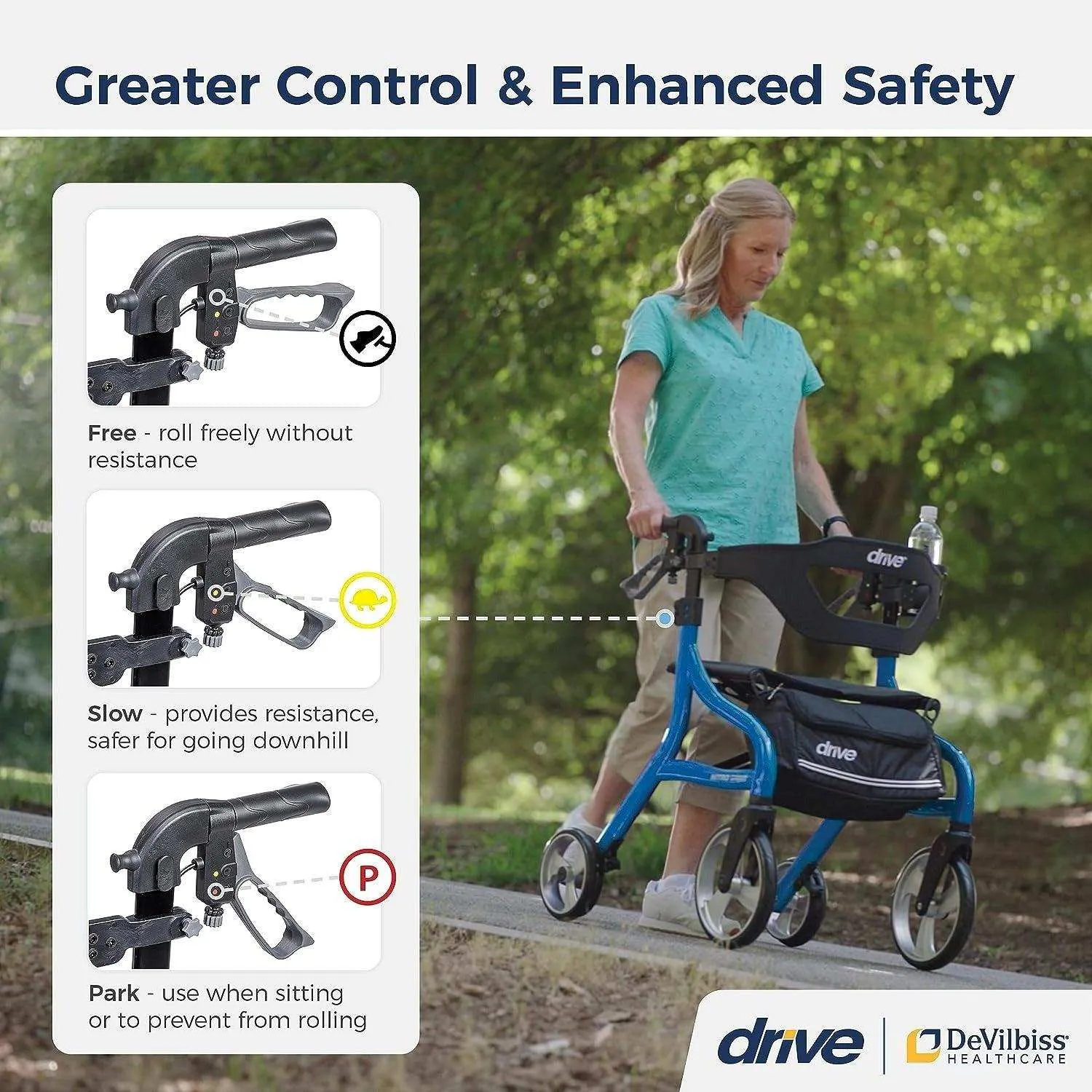 Drive Medical Nitro Sprint Rollator Rolling Walker