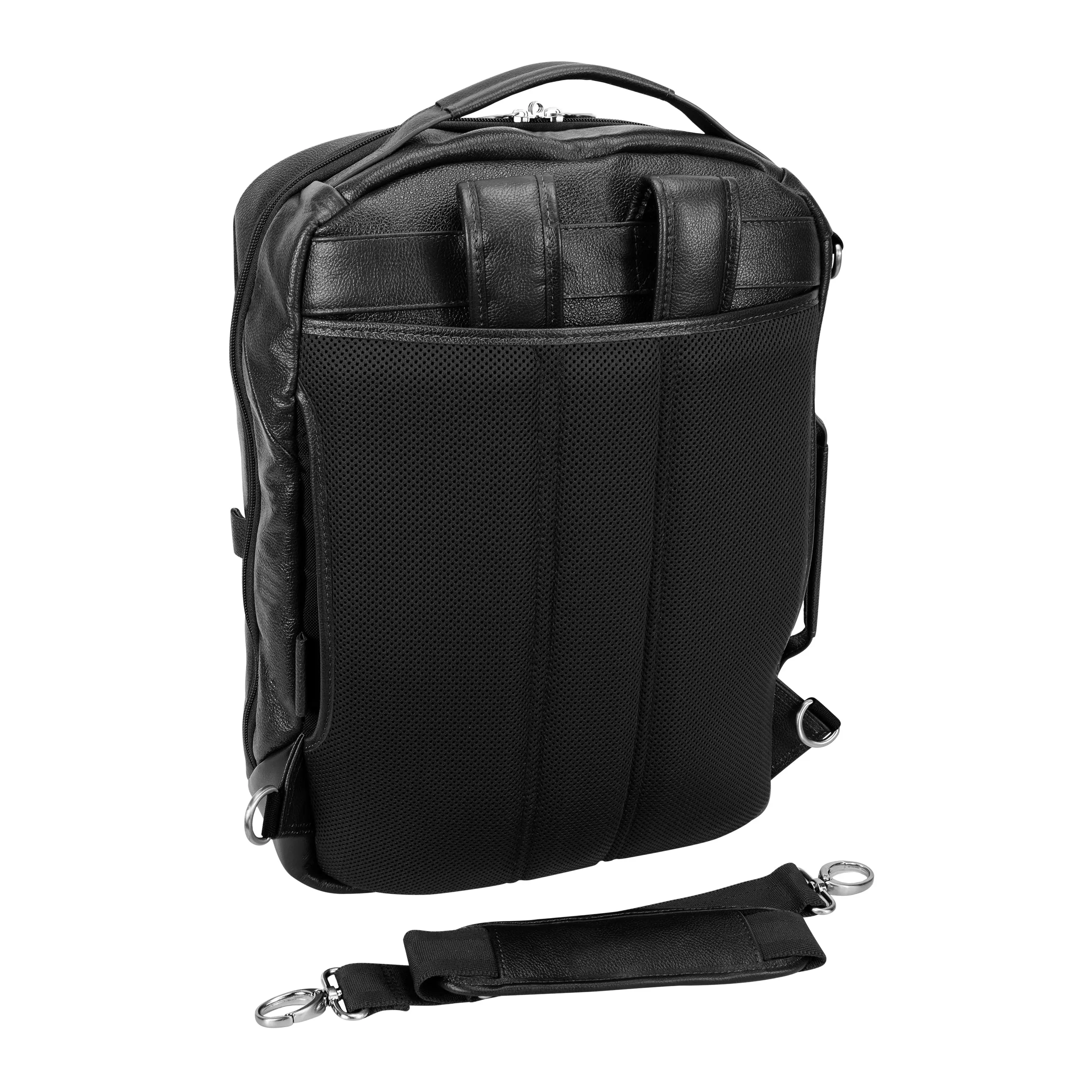 EAST SIDE | 17” Leather 2-In-1 Laptop Cross-Body & Backpack