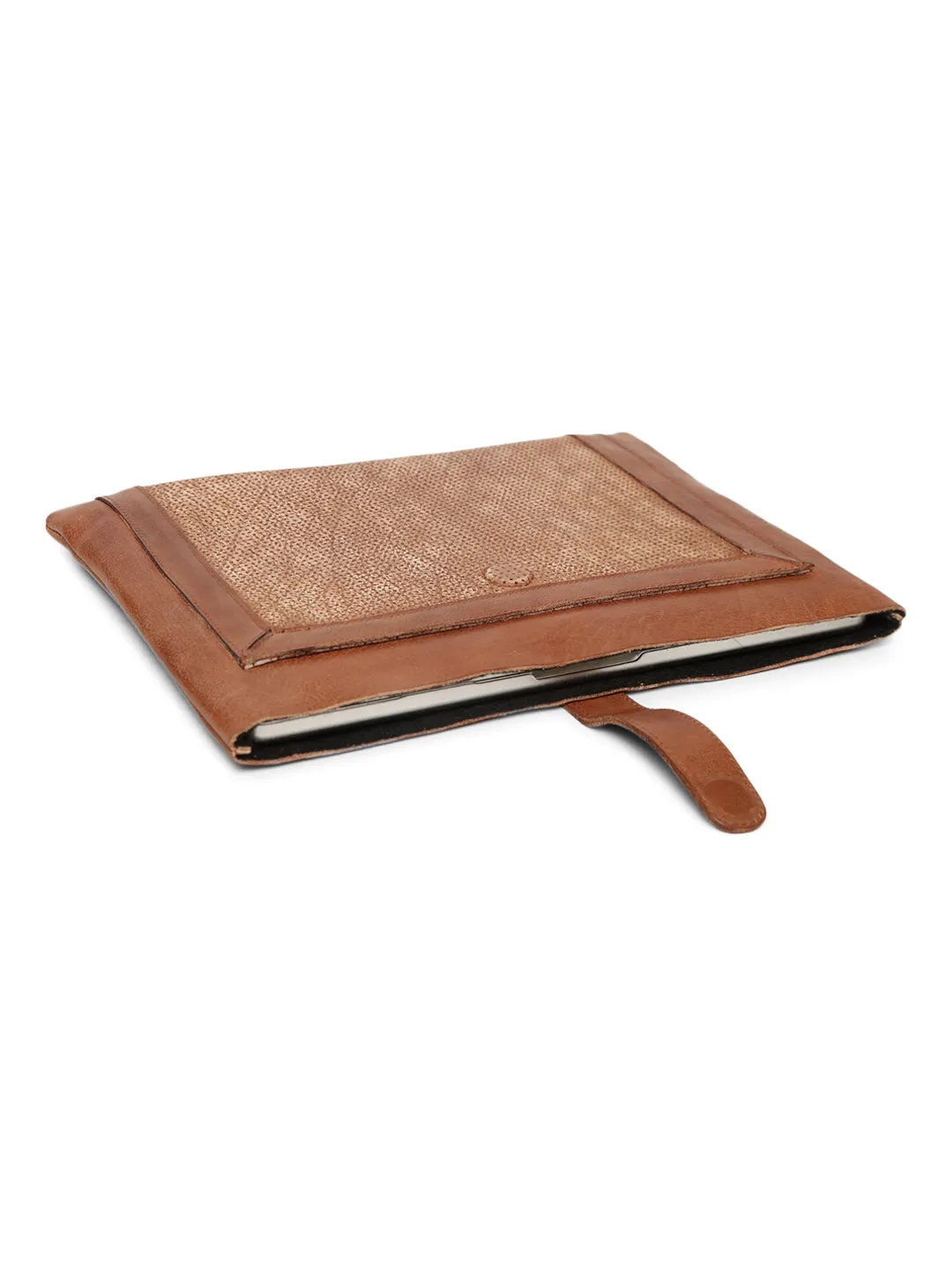 EleganceWrap Cognac Leather Laptop Cases