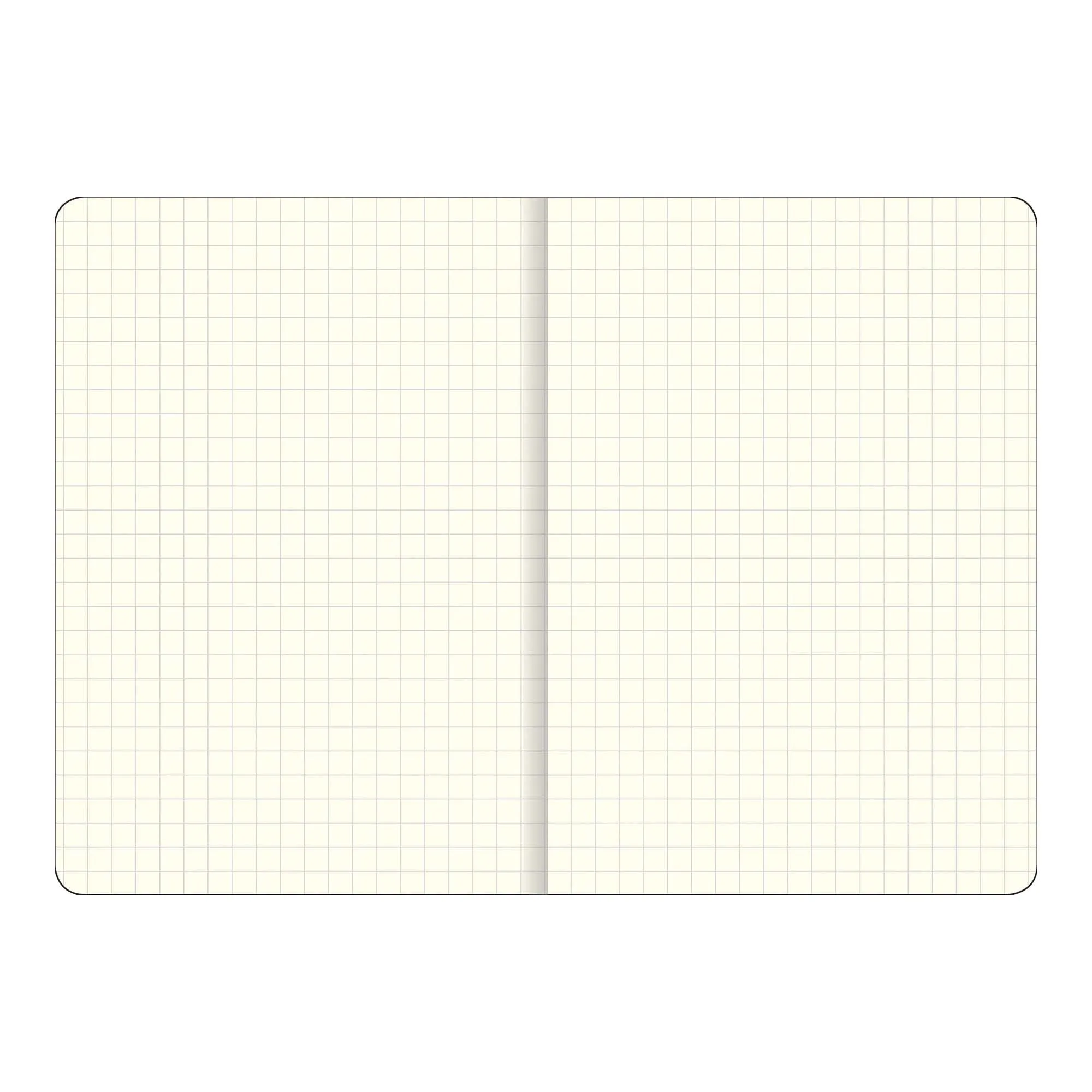 Essentials Grid Lined A5 Notebook - Black
