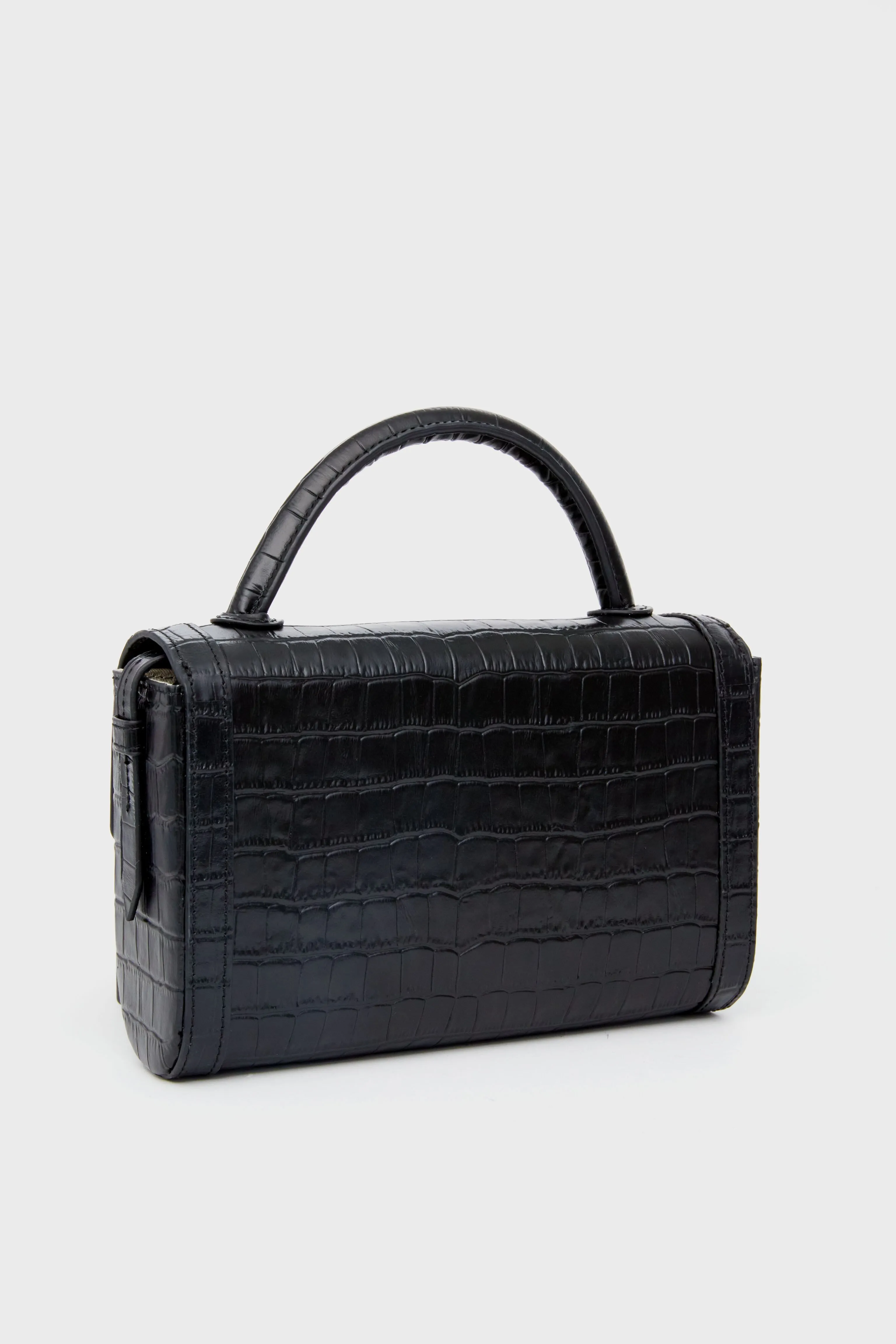 Exclusive Black Croc Crossbody