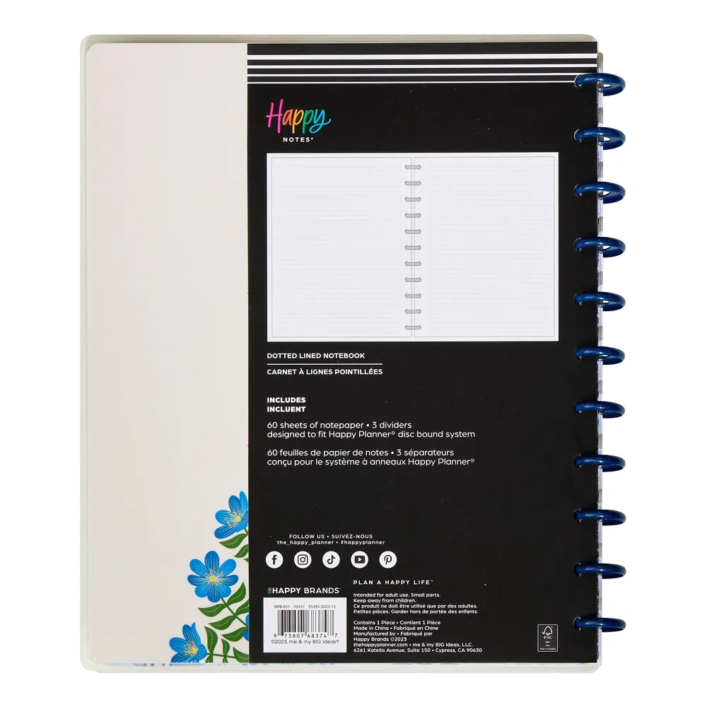 Exotic Borders - Dotted Lined Big Notebook - 60 Sheets