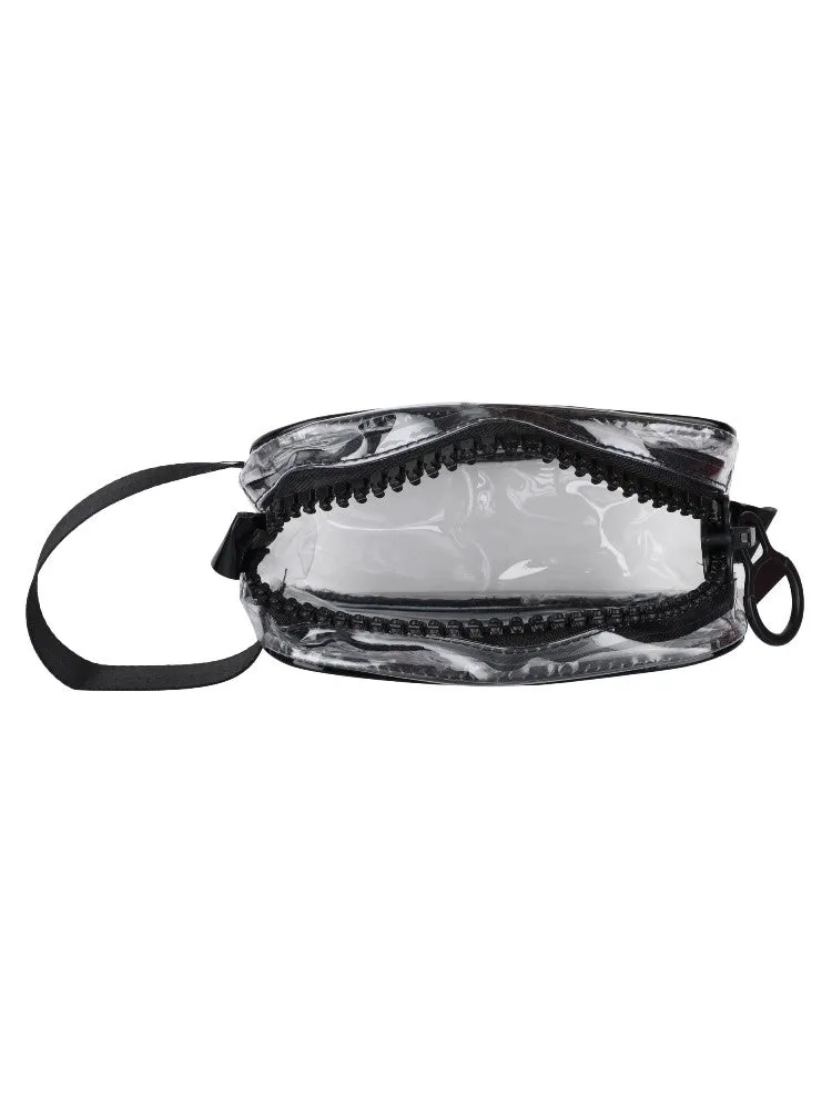 FabSeasons Black Transparent Handy Toiletry, Travel, Makeup Pouch