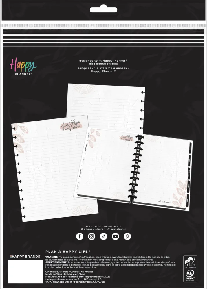 Faith Mood - Dotted Lined Big Filler Paper - 40 Sheets