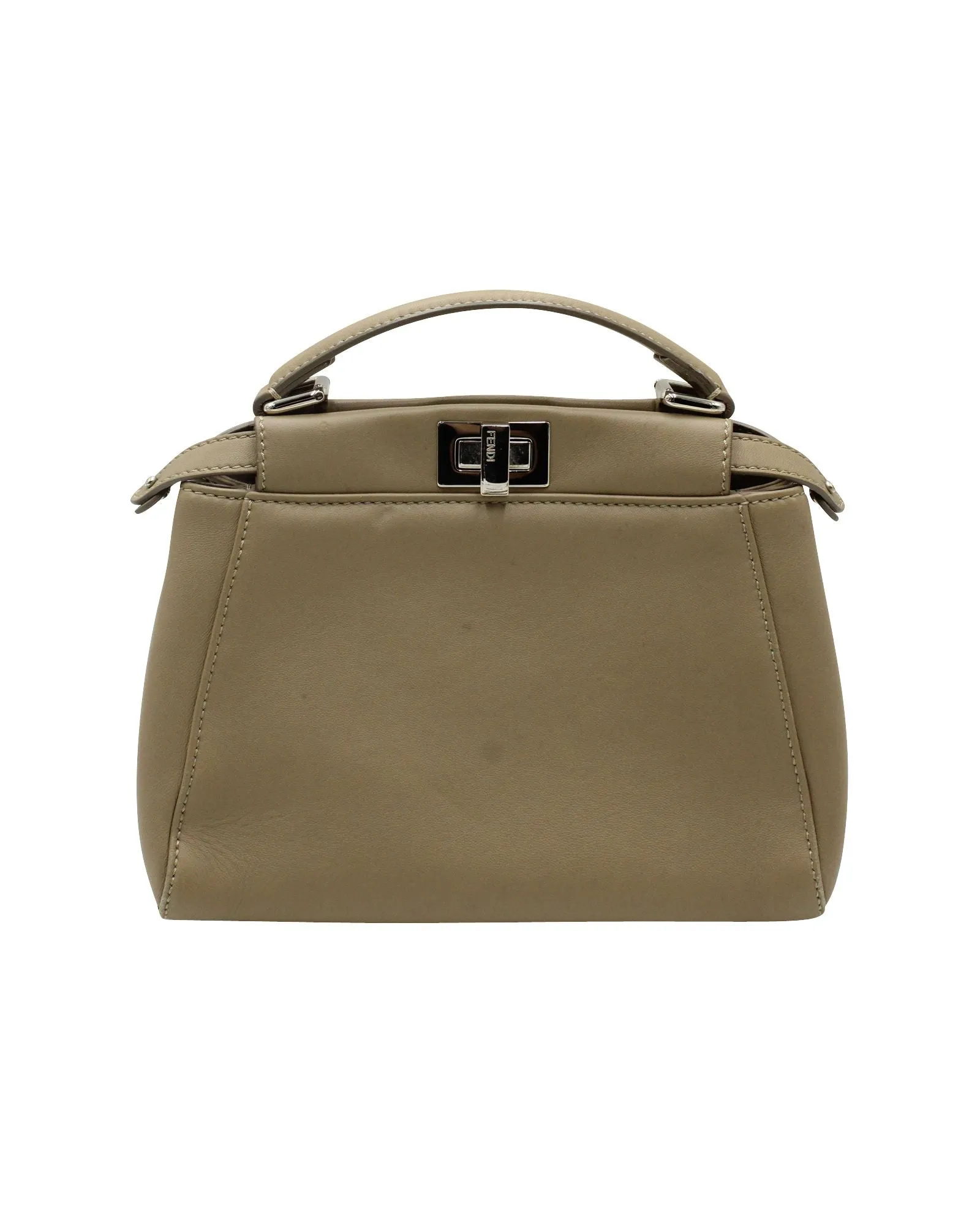 Fendi Peekaboo Mini Bag in Taupe Leather